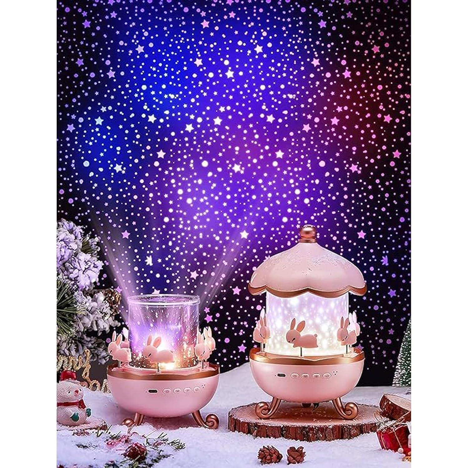 Rabbit Night Light Projector With 360° Rotation